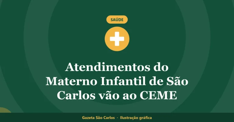 Ilustração gráfica sobre ambulatório materno infantil, da Gazeta São Carlos