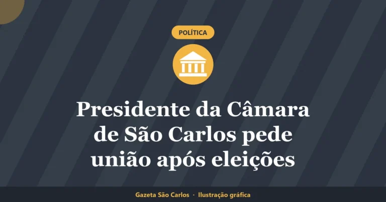 Ilustração gráfica sobre câmara de são carlos, da Gazeta São Carlos
