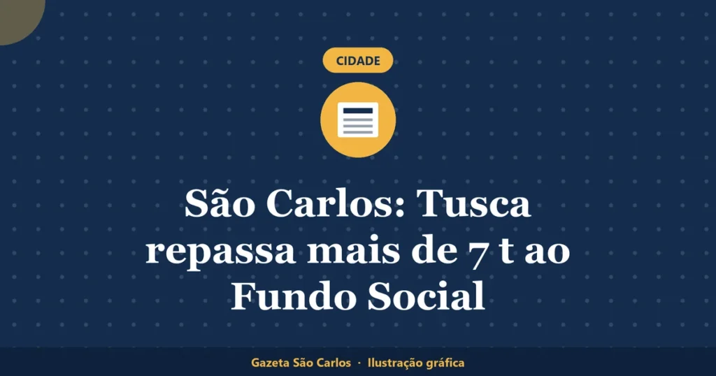 Ilustração gráfica sobre doação de alimentos em São Carlos, da Gazeta São Carlos
