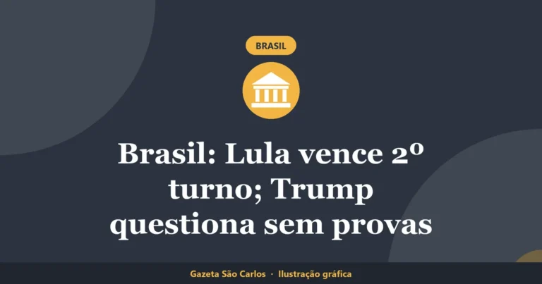 Ilustração gráfica sobre eleição presidencial do Brasil, da Gazeta São Carlos