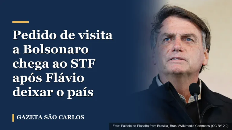 Pedido de visita a Bolsonaro chega ao STF após Flávio deixar o país