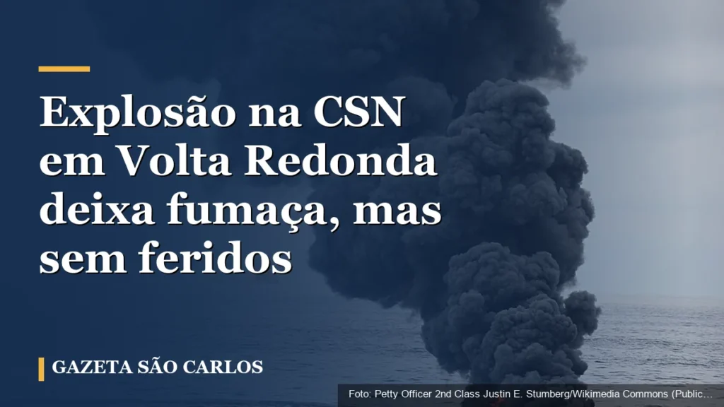 Explosão na CSN em Volta Redonda deixa fumaça, mas sem feridos