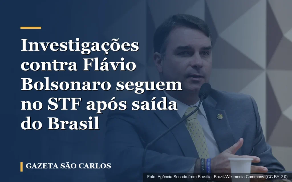 Investigações contra Flávio Bolsonaro seguem no STF após saída do Brasil