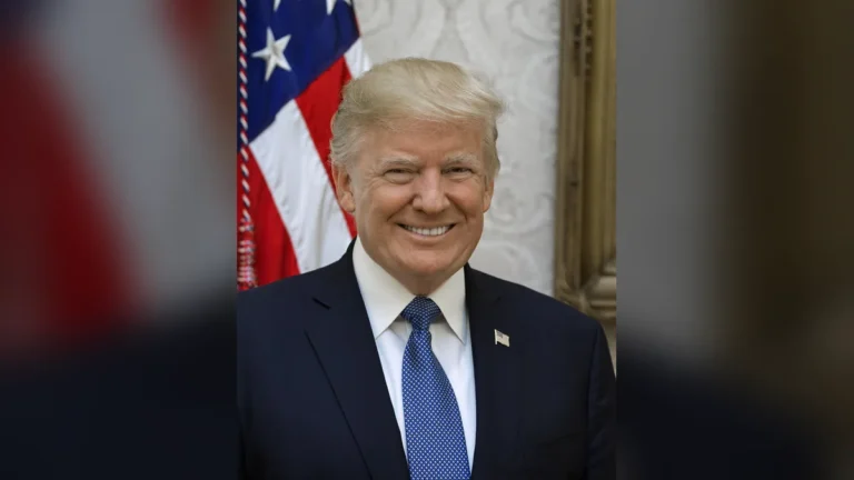 Flávio bolsonaro nos eua: Retrato de Donald Trump