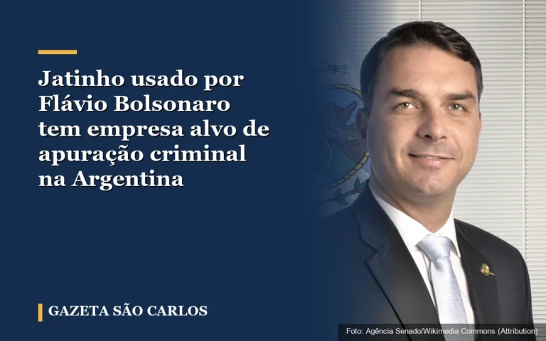 Jatinho usado por Flávio Bolsonaro tem empresa alvo de apuração criminal na Argentina