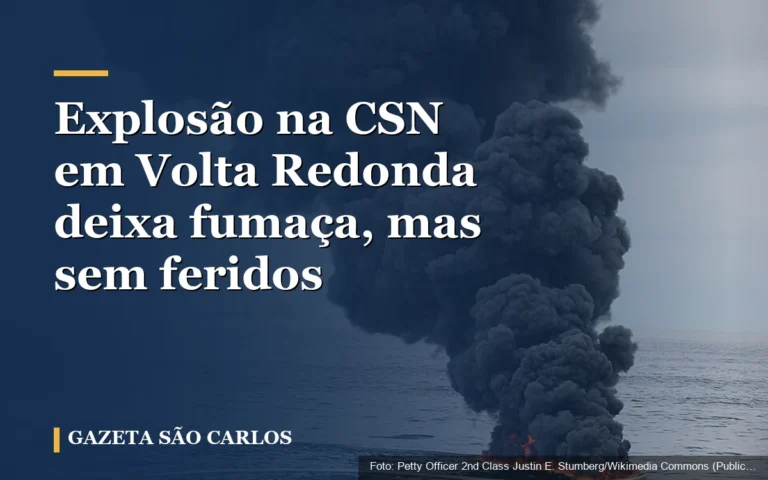 Explosão na CSN em Volta Redonda deixa fumaça, mas sem feridos