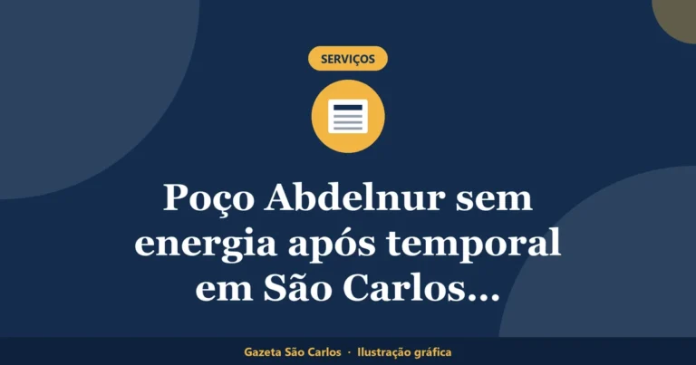 Ilustração gráfica sobre poço abdelnur sem energia, da Gazeta São Carlos